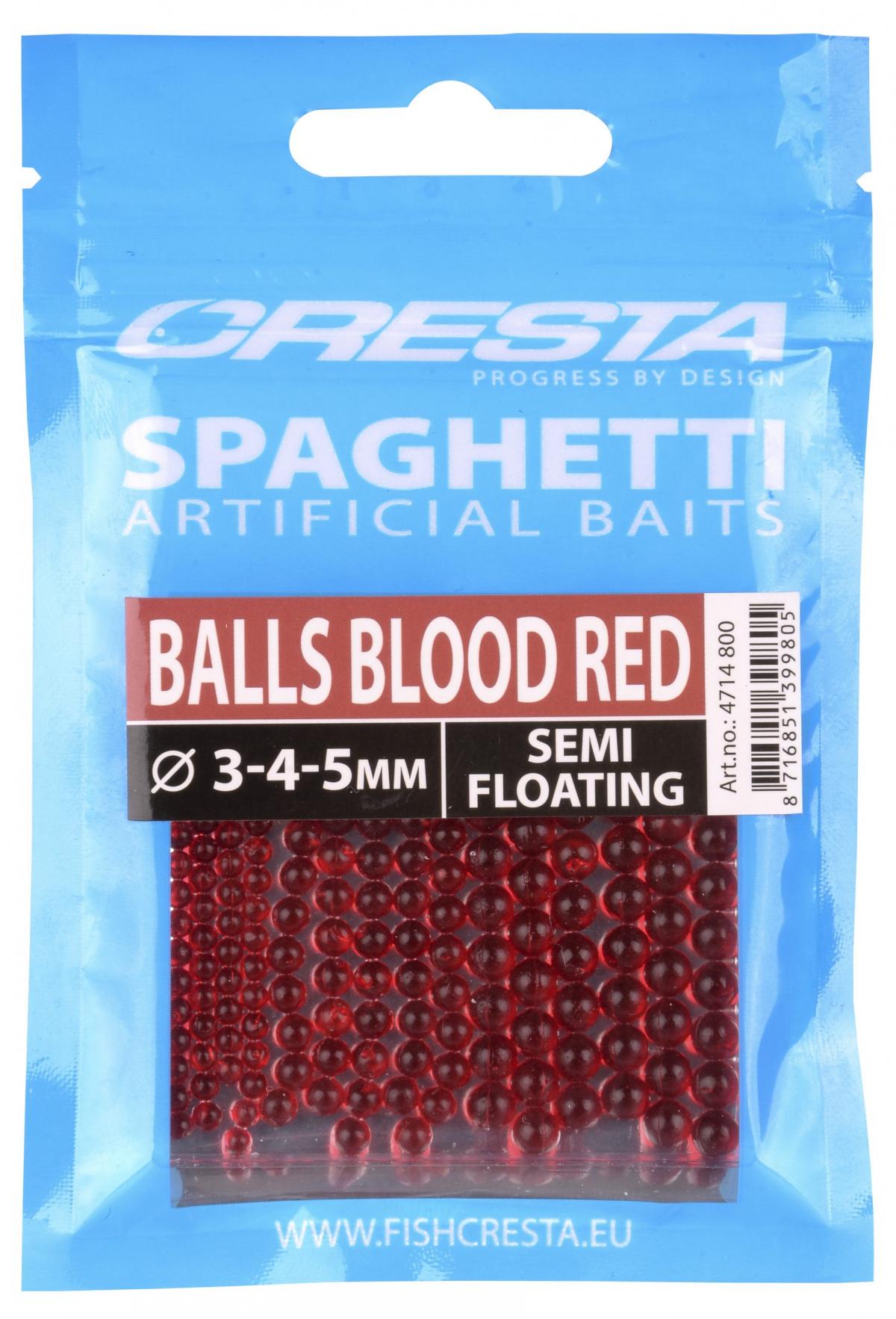 Cresta Spaghetti Balls 15St. Blood Red