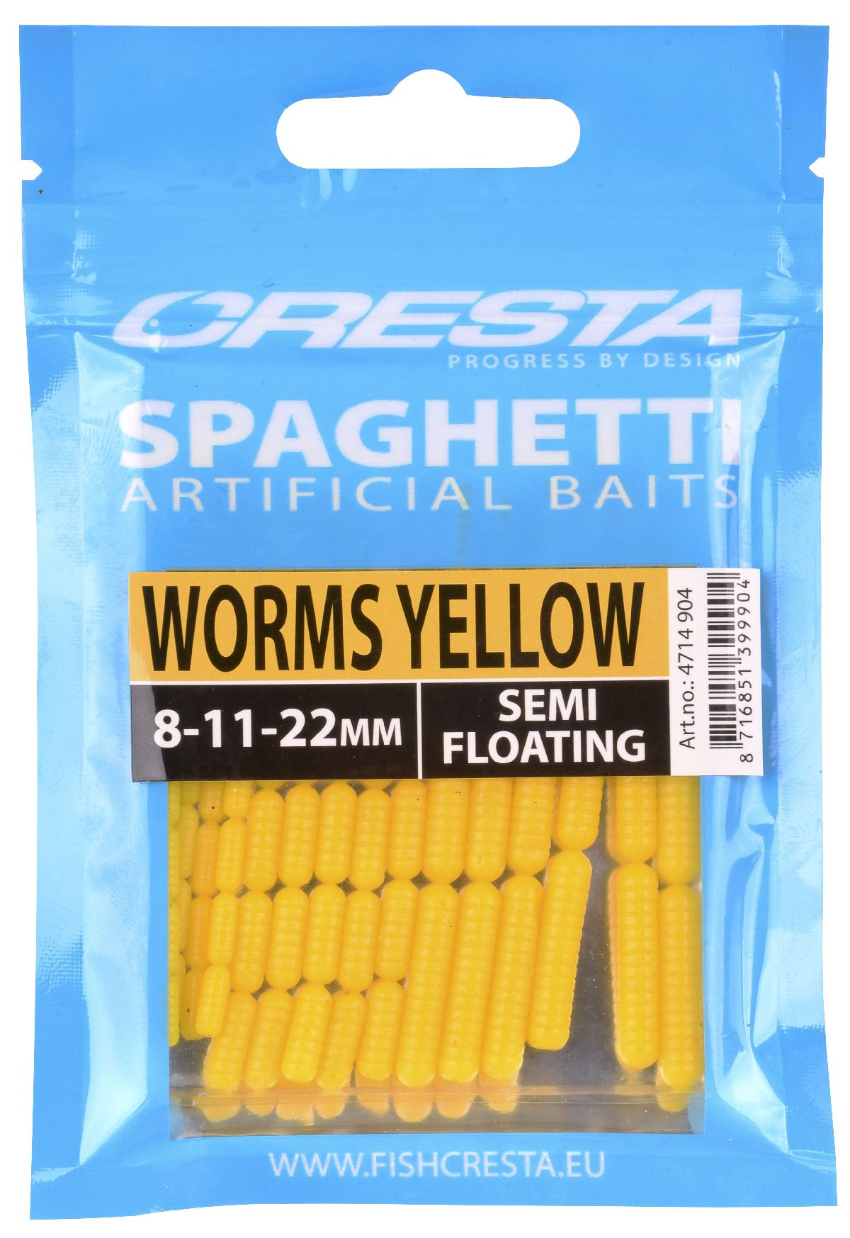 Cresta Spaghetti Worms 15St. Yellow