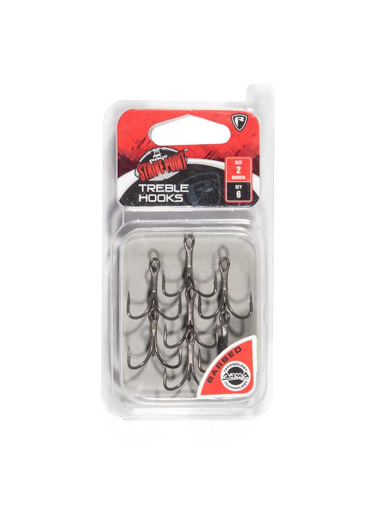 Fox Rage Strike Point Treble Hooks Size 4 6st.
