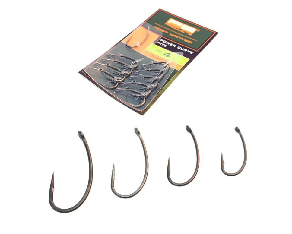 PB Power Curve Hook PTFE 10st. size 6