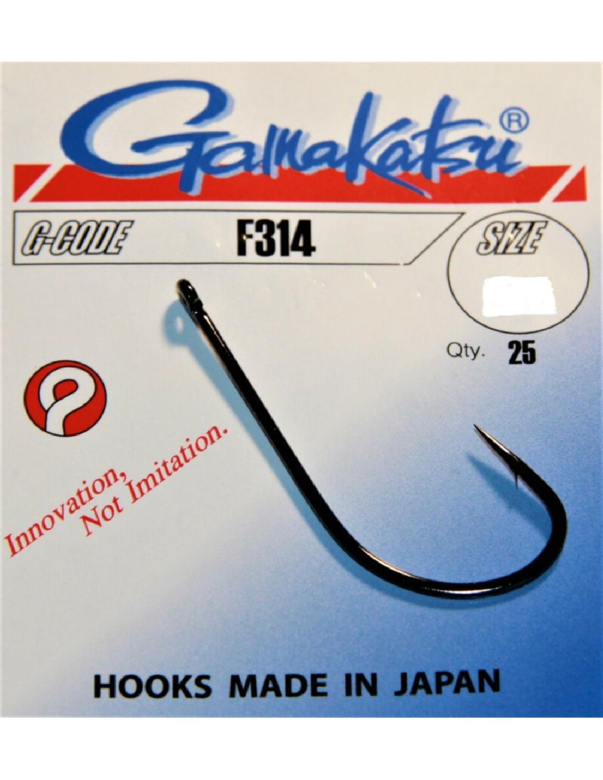 Gamakatsu F314 Hooks Black 25St. Size 2