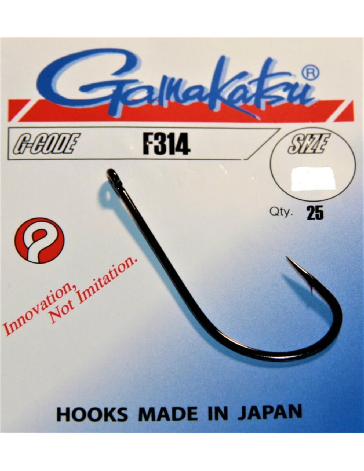 Gamakatsu F314 Hooks Black 25St. Size 6