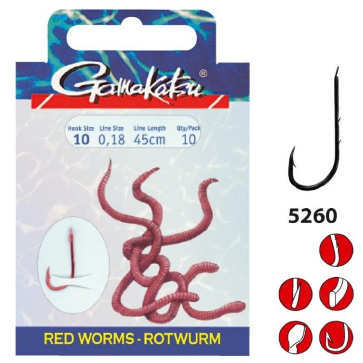 Gamakatsu Ls-5260R Hooks Red 25St. Size 6