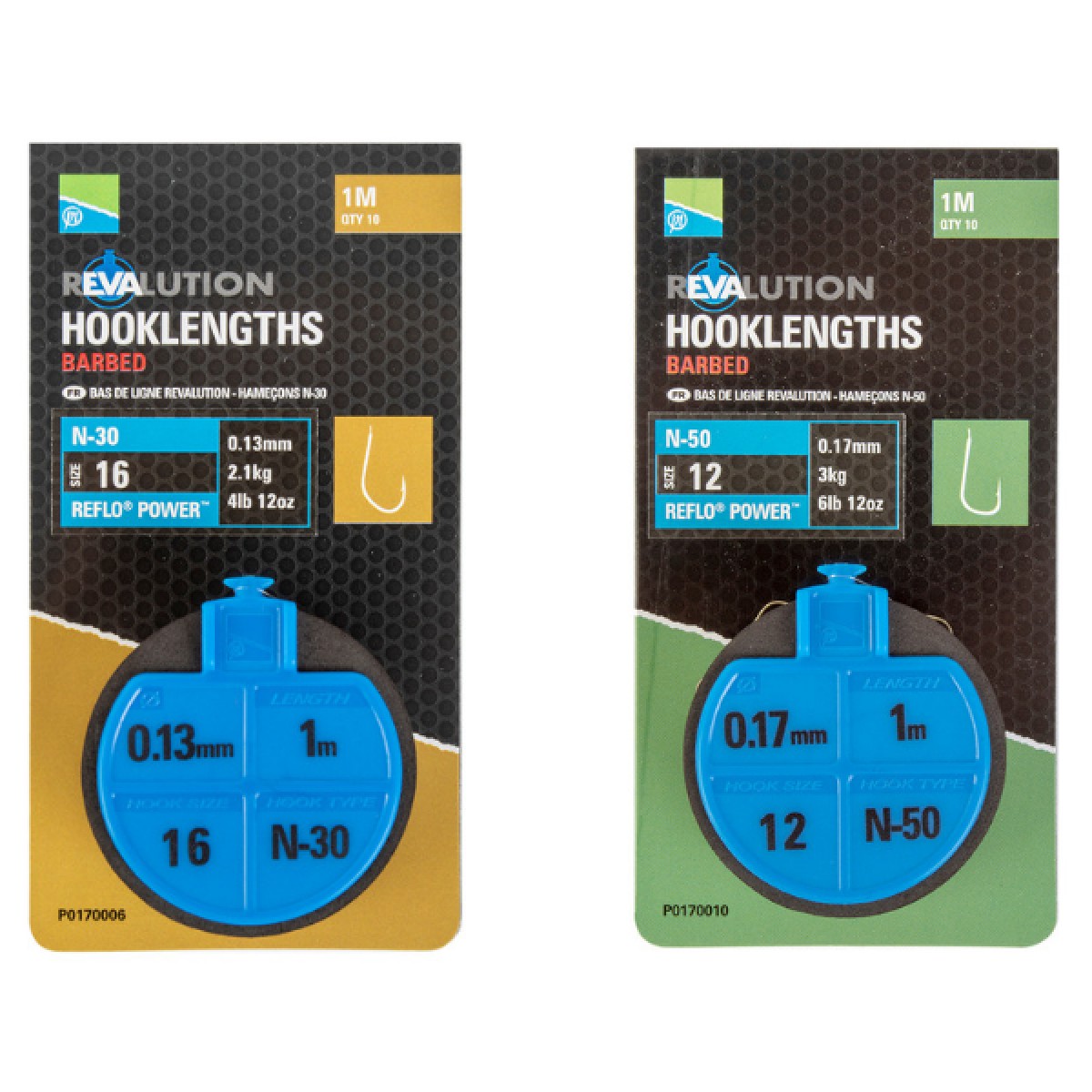 Preston Revalution Hooklengths N20 100cm 10st.