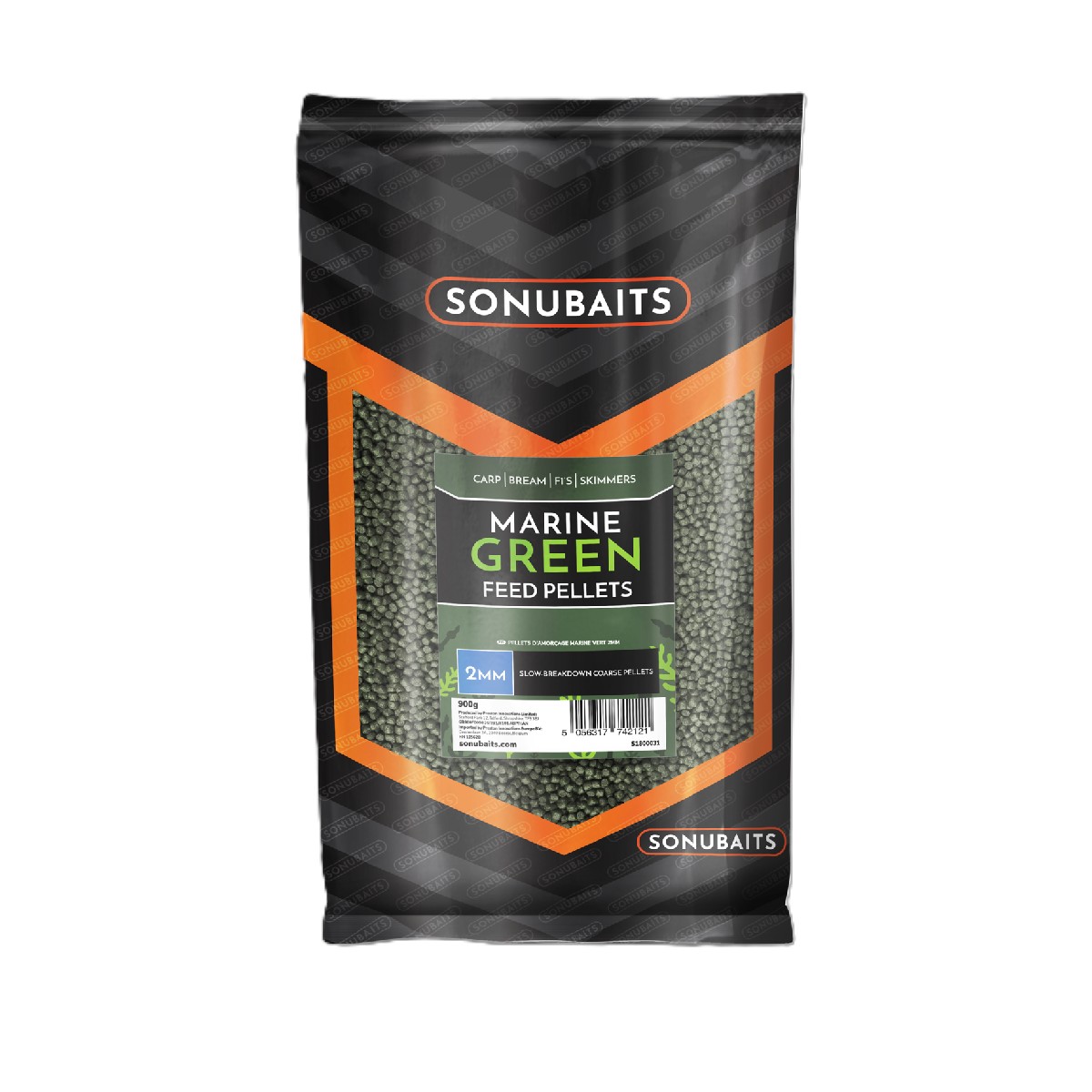 Sonubaits Feed Pellets Marine Green 900gr 2mm