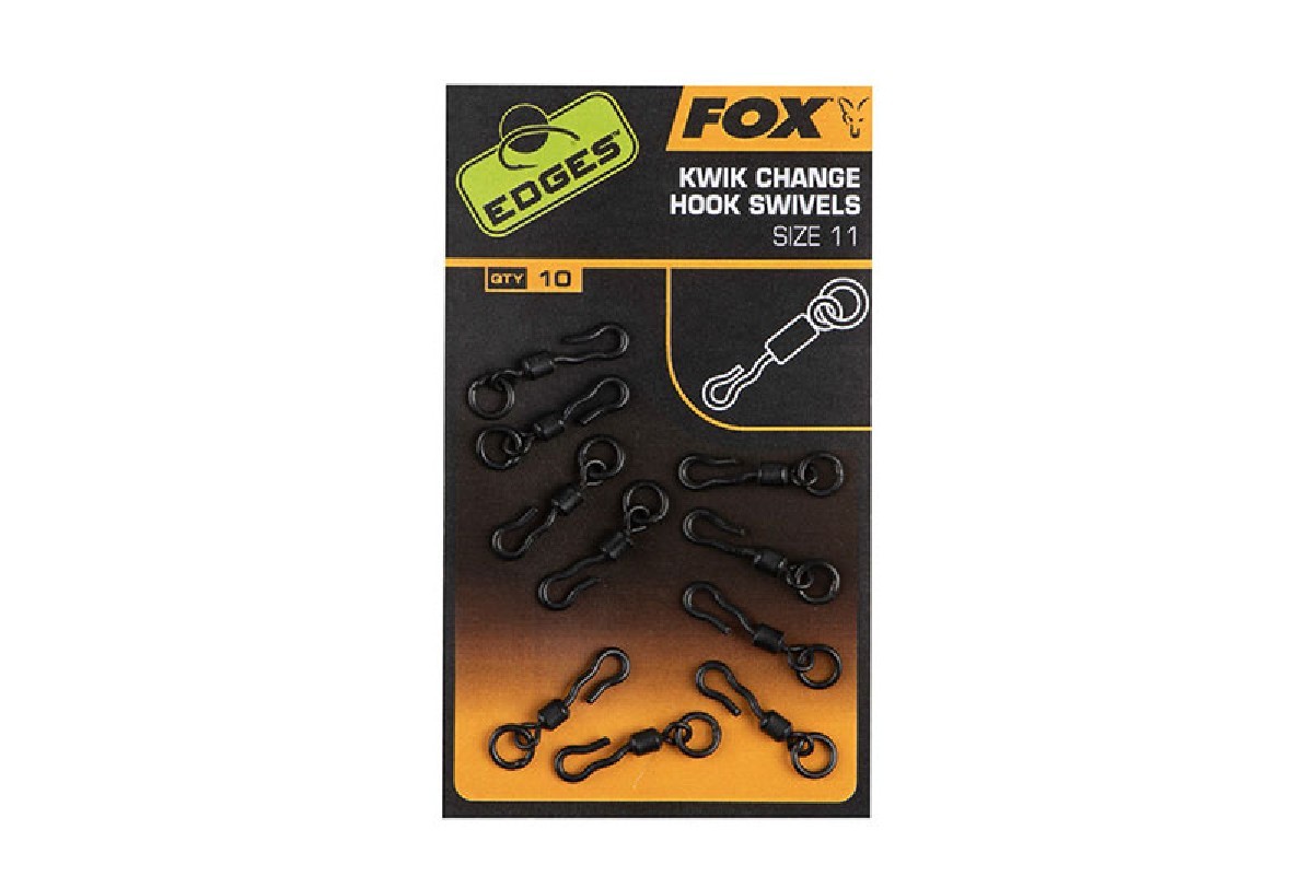 Fox Edges Kwik Change Hook Swivels Size 11
