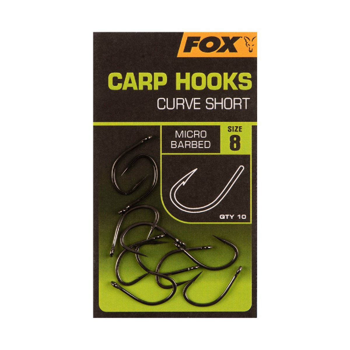 Fox Carp Hooks Curve Shank Short 10st. Size 2