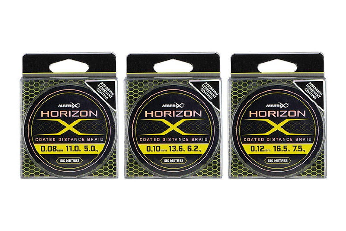 Fox Matrix Horizon X Coated Distance Braid 150m 0.12 mm 7,50kg 16.5lbs Fox Matrix Horizon X Coated Distance Braid 150m 0.12 mm 7,50kg 16.5lbs