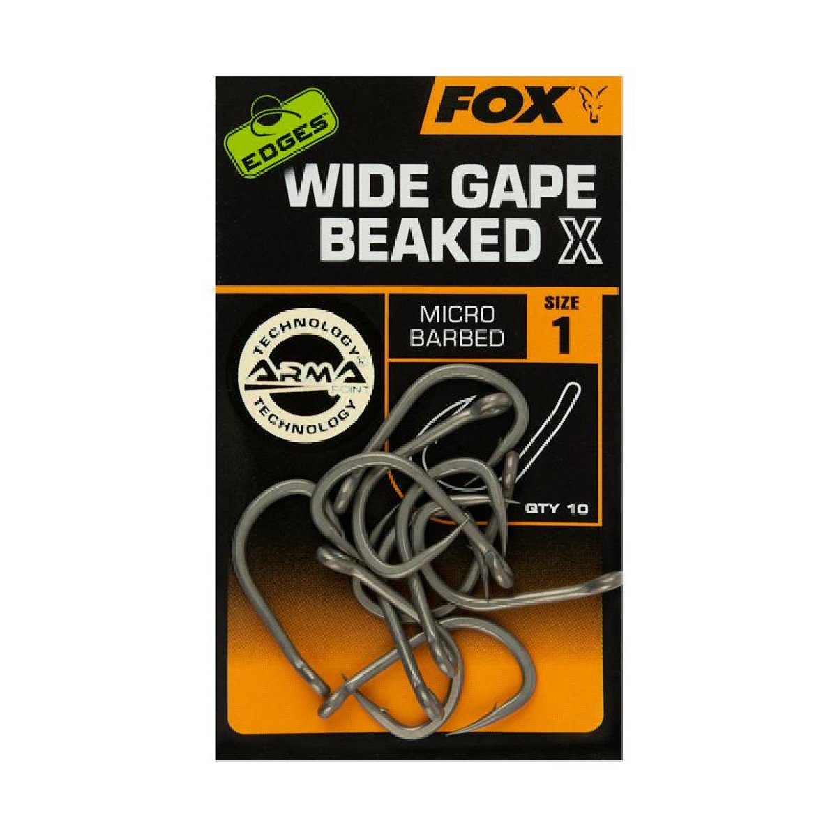 Fox Edges Wide Gape Beaked X 10st. Size 2