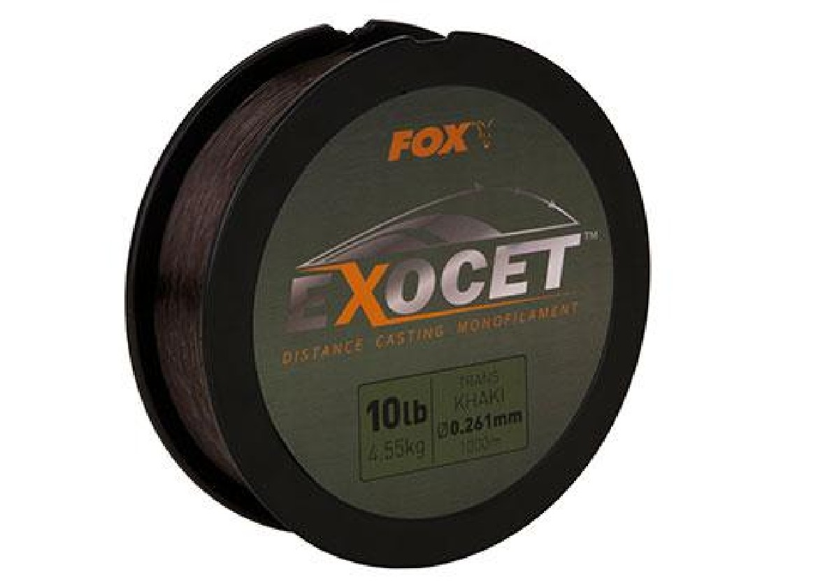 Fox Exocet Mono Trans Khaki 1000m 0.370mm 20lbs 9.09kg