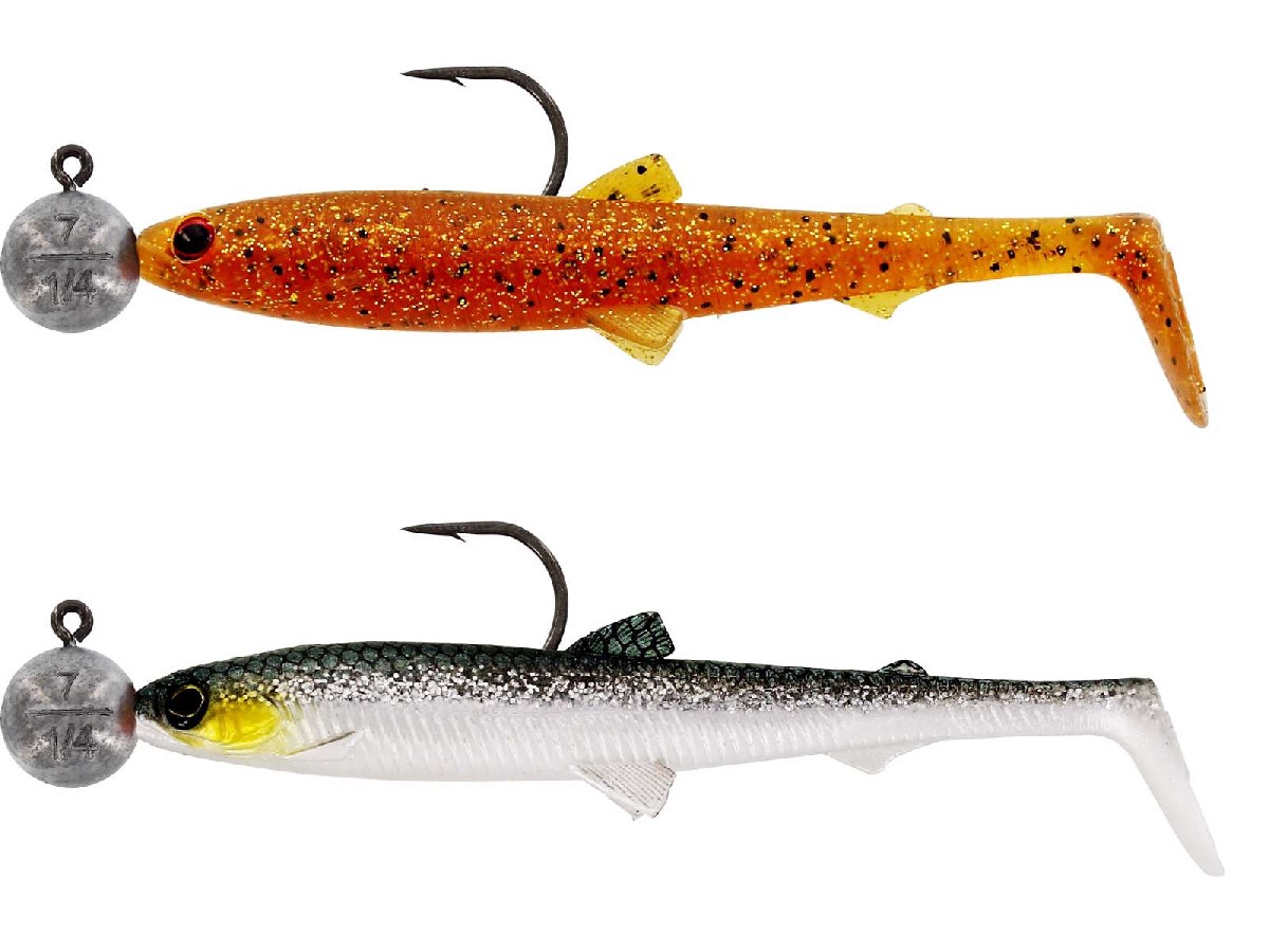 Westin BullTeez 9,5 cm Rigged with 7 gr 4/0 Jig 2st. Clear Water Mix 6