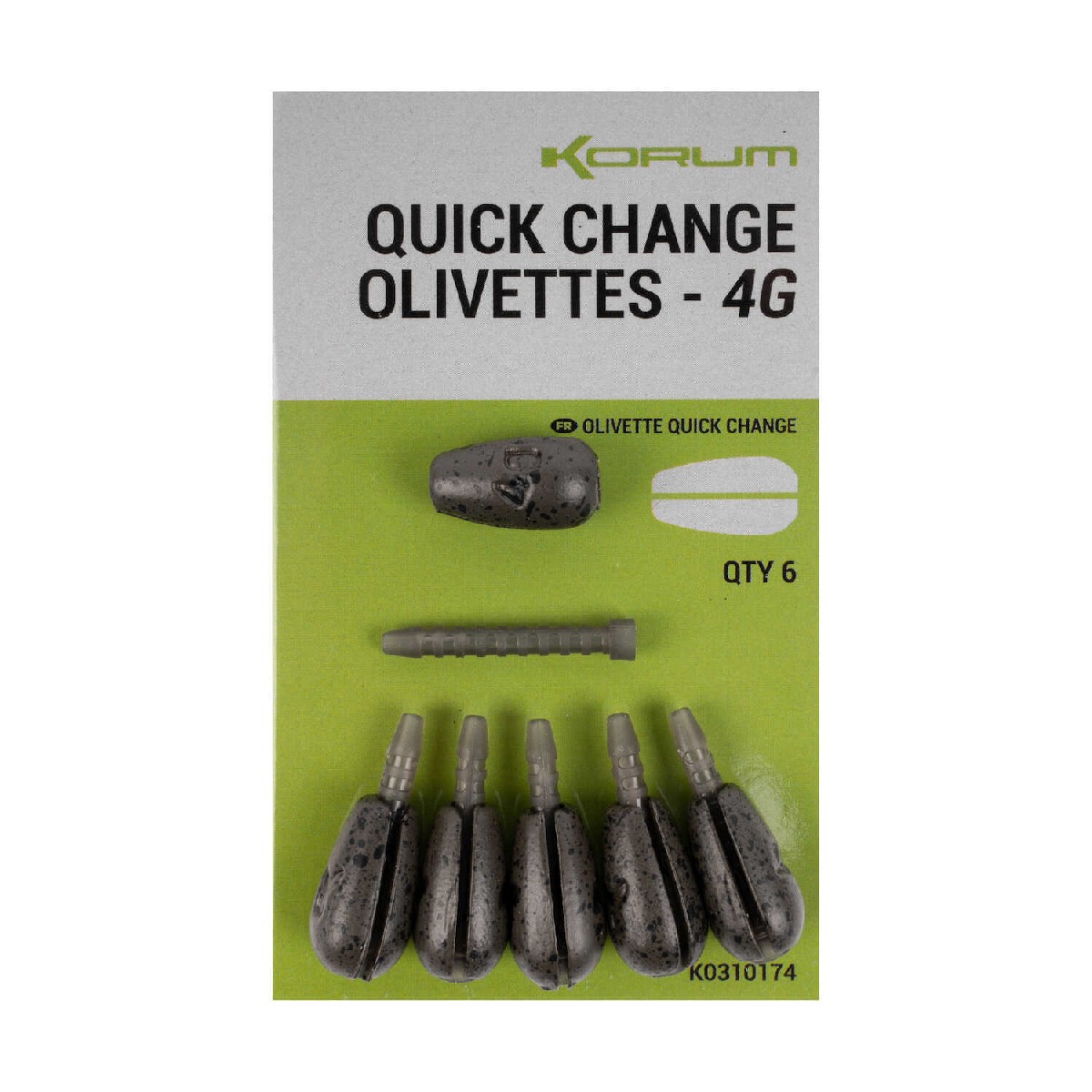 Korum Quick Change Olivettes - Maat : 8gr
