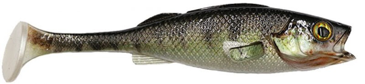 LMAB KØFI Perch Shad 11 cm 4st. Zander Skin