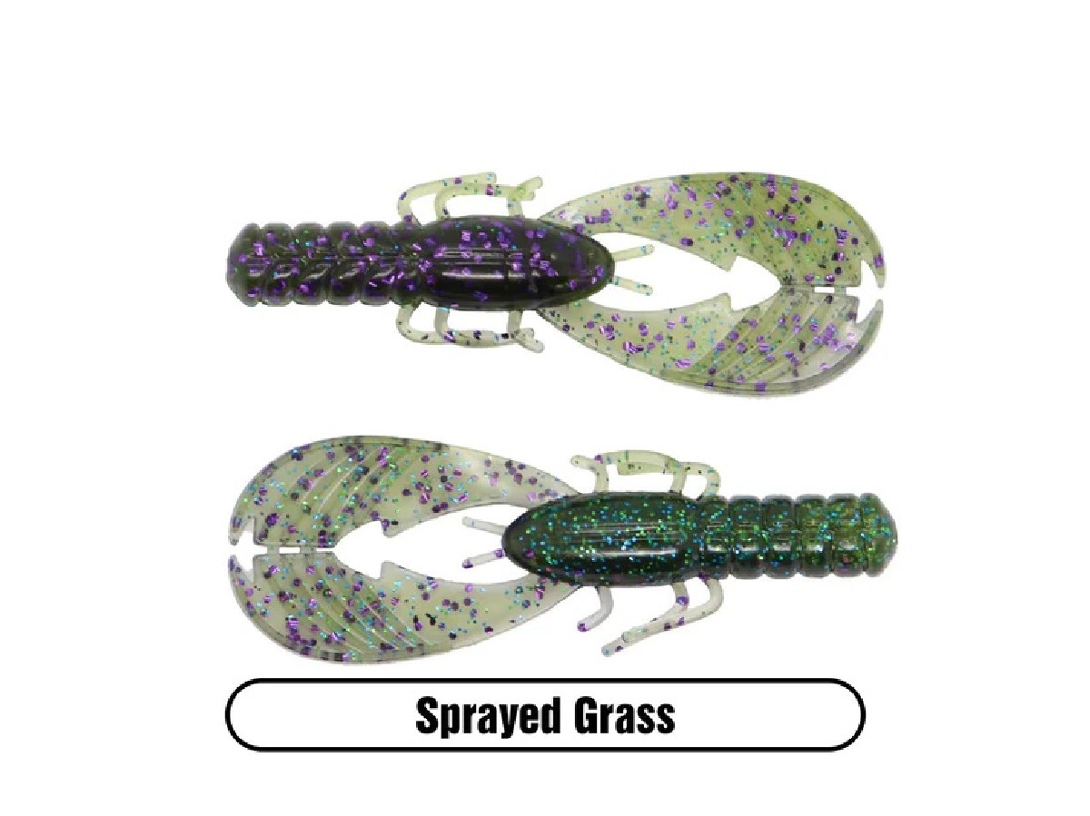 X Zone Muscle Back Finesse Craw 3,25inch 8,25 cm 8st. Sprayed Grass