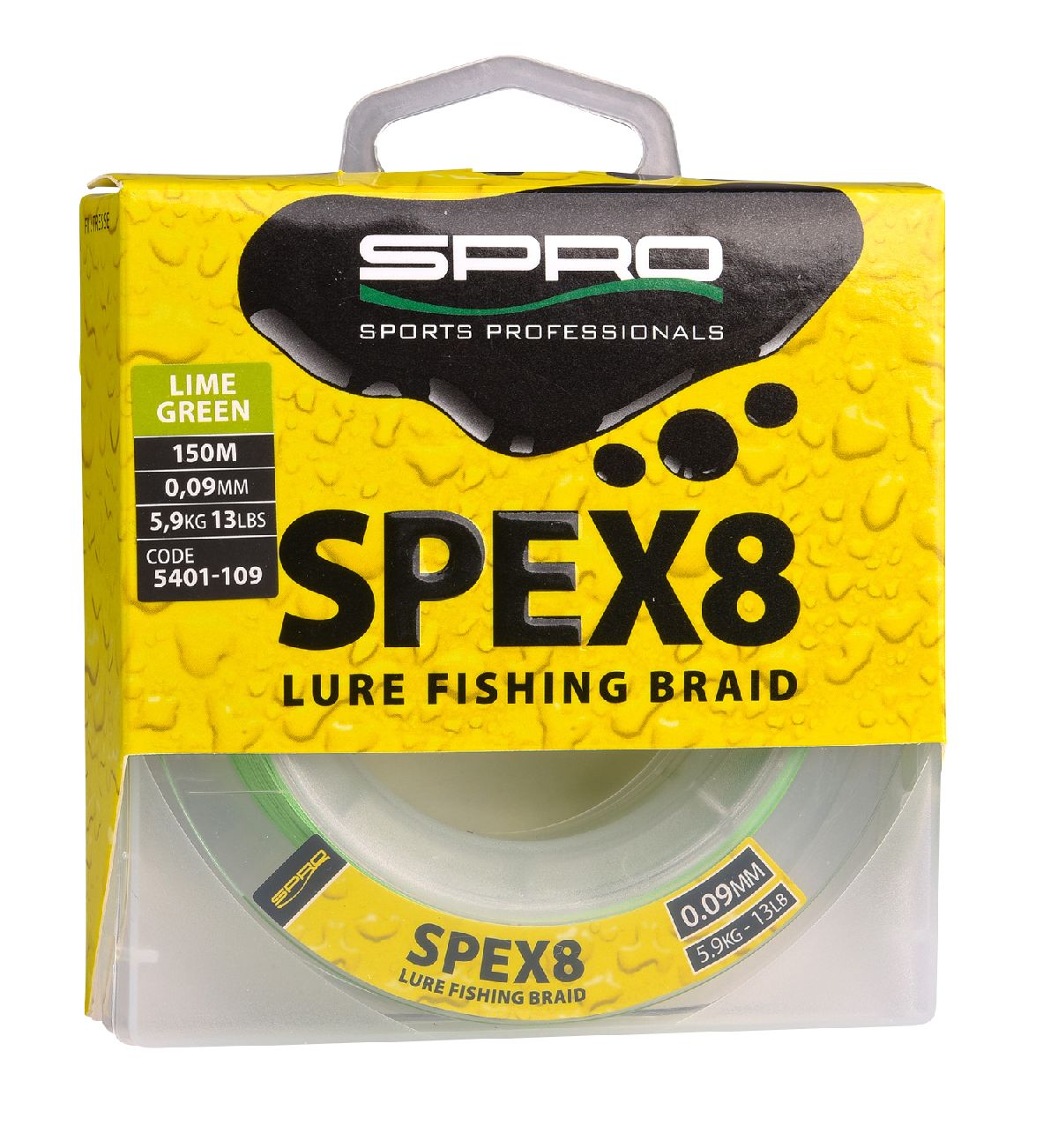 Spro Spex8 Braid Lime Green 0.15 mm 150M