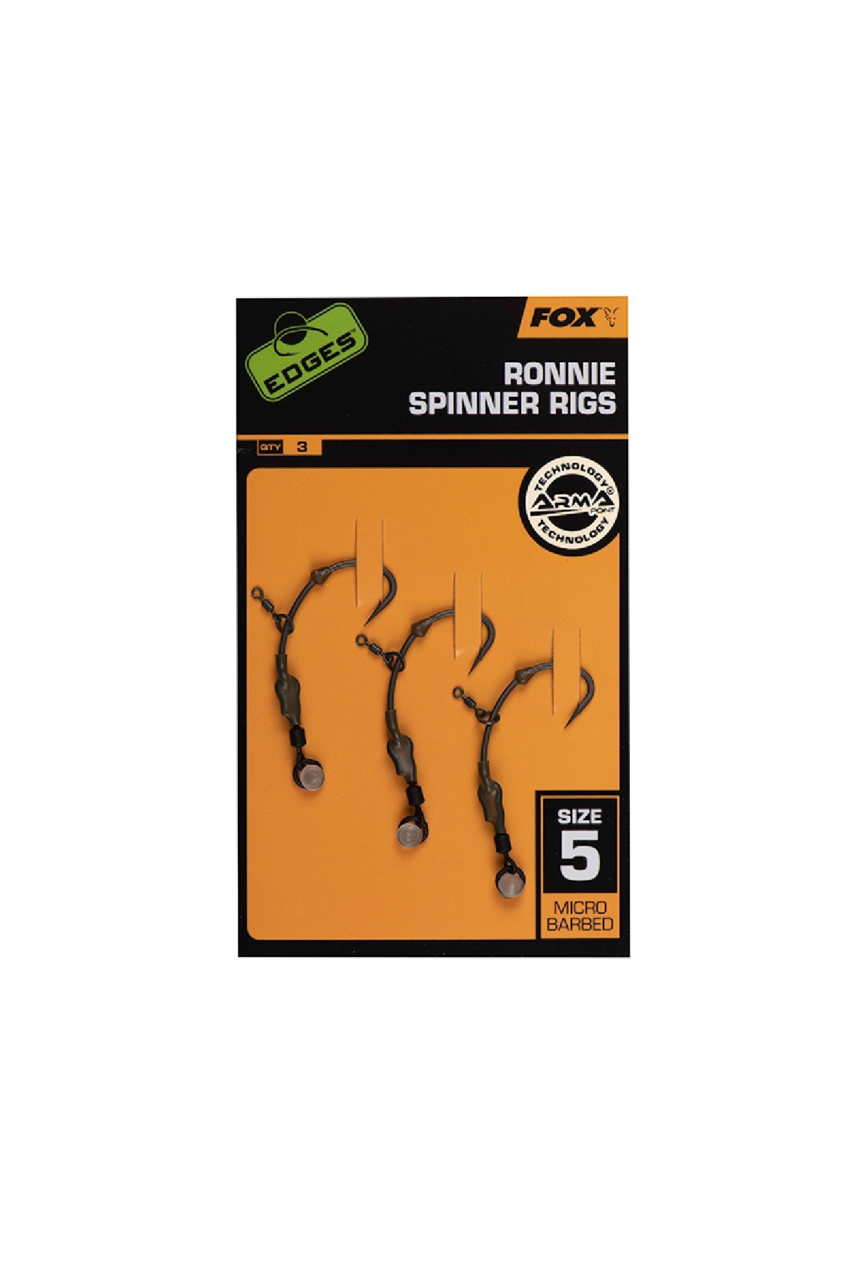 FOX Edges Ronnie Spinner Rigs - Medium Curve - Haakmaat 5 - 3 Stuks - Onderlijn