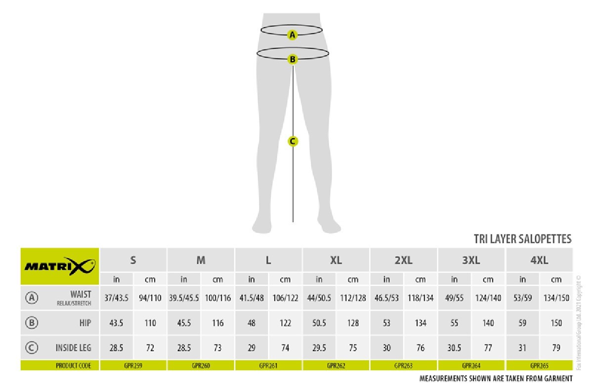 Fox Matrix Tri-Layer Salopettes 25K XXX-Large Fox Matrix Tri-Layer Salopettes 25K XXX-Large
