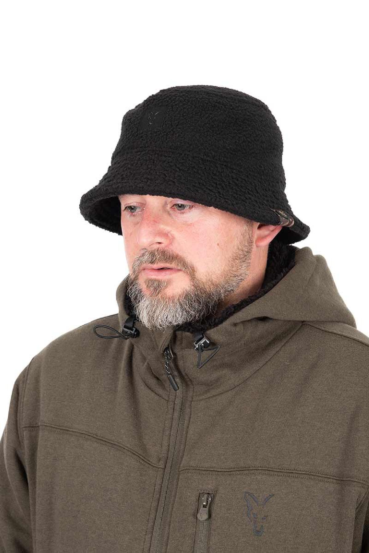 Fox Sherpa Bucket Hat - Black | Vismuts