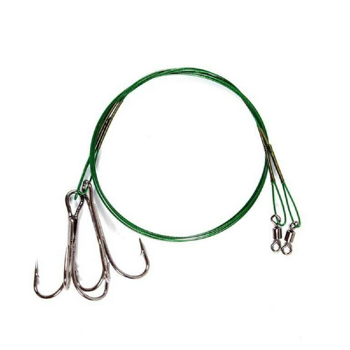 Mivardi Predator Wire Leaders 9 kg / 35cm Inc. Swivel + Treble Hook