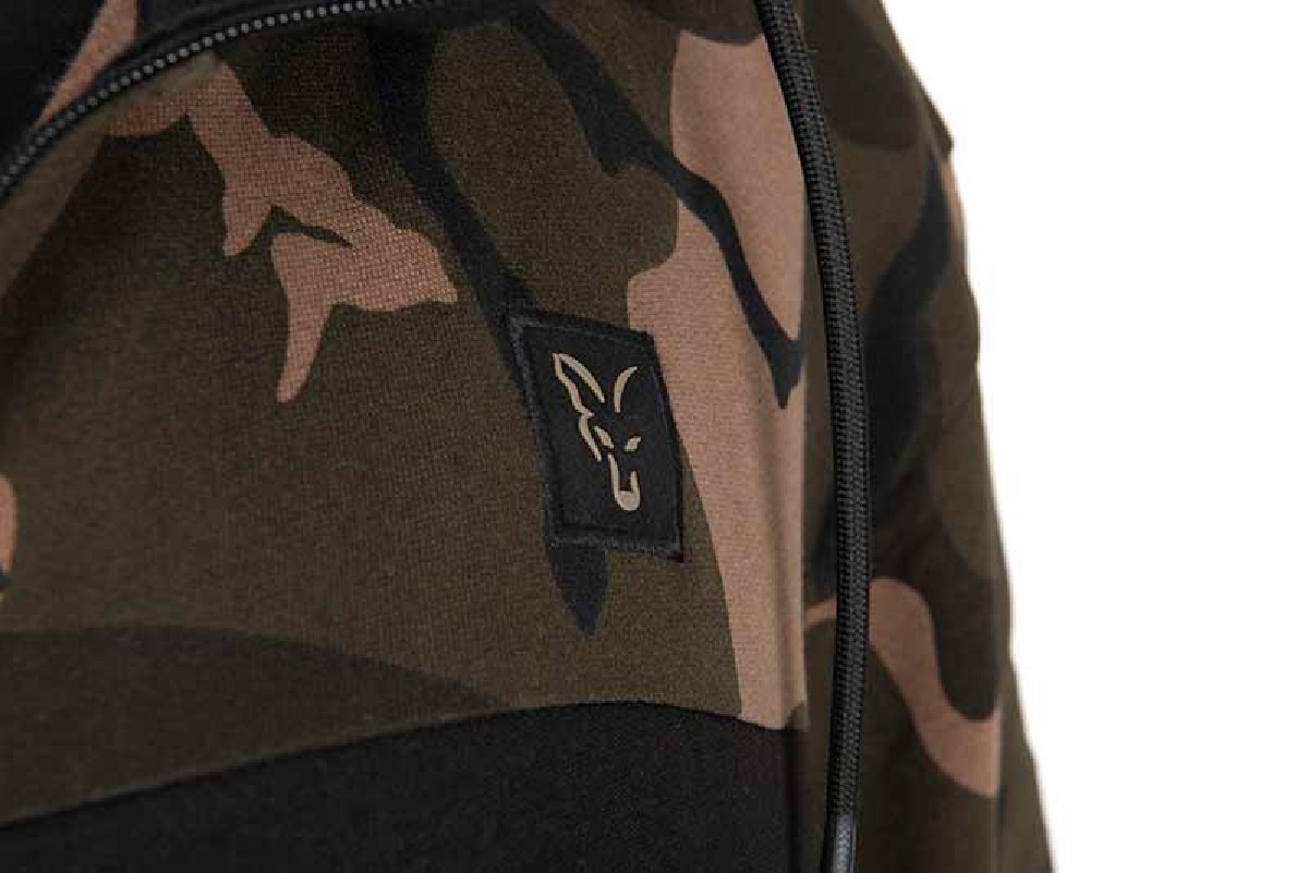 Fox LW Black / Camo Split Zip Hoody Large Fox LW Black / Camo Split Zip Hoody Large