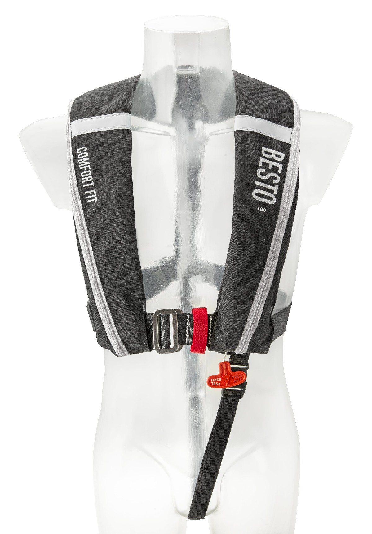 Besto Reddingsvest Automatic Comfort fit 180N MH Black/Grey