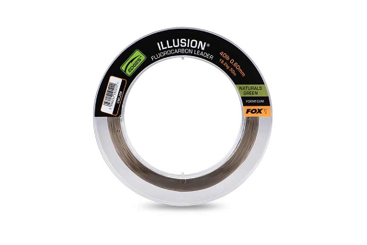 Fox Illusion Naturals Green Fluorocarbon Leader 50m / 0.60mm / 40lb