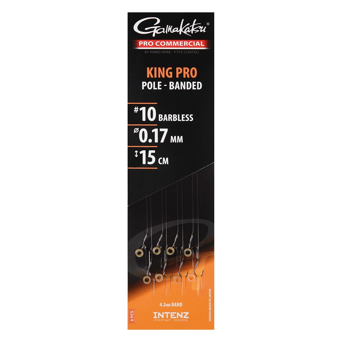 Gamakatsu Pro-C King Pro Eyed A1 Pole Banded Barbless 15cm 0.17mm Size 12