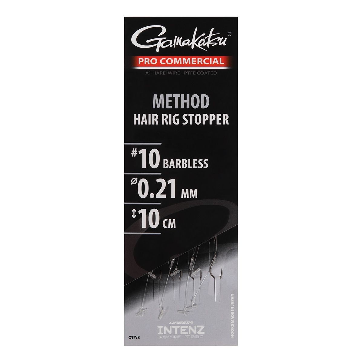 Gamakatsu Pro-C Method A1 Hair Rig Banded Easy Stop Barbless 10cm 0.21mm Size 10