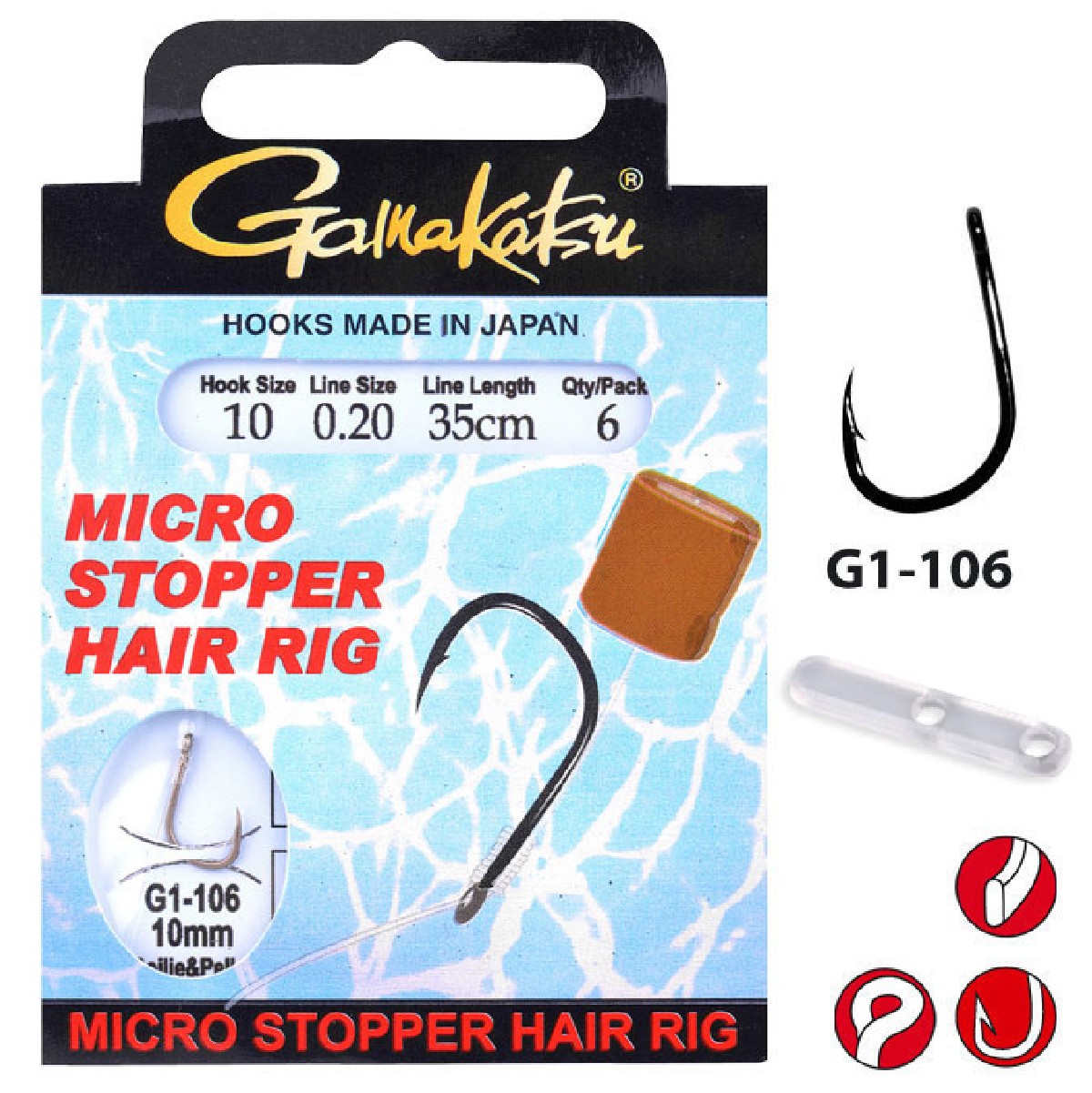 Gamakatsu Bks-Micro Stopper Hair Rig 35cm