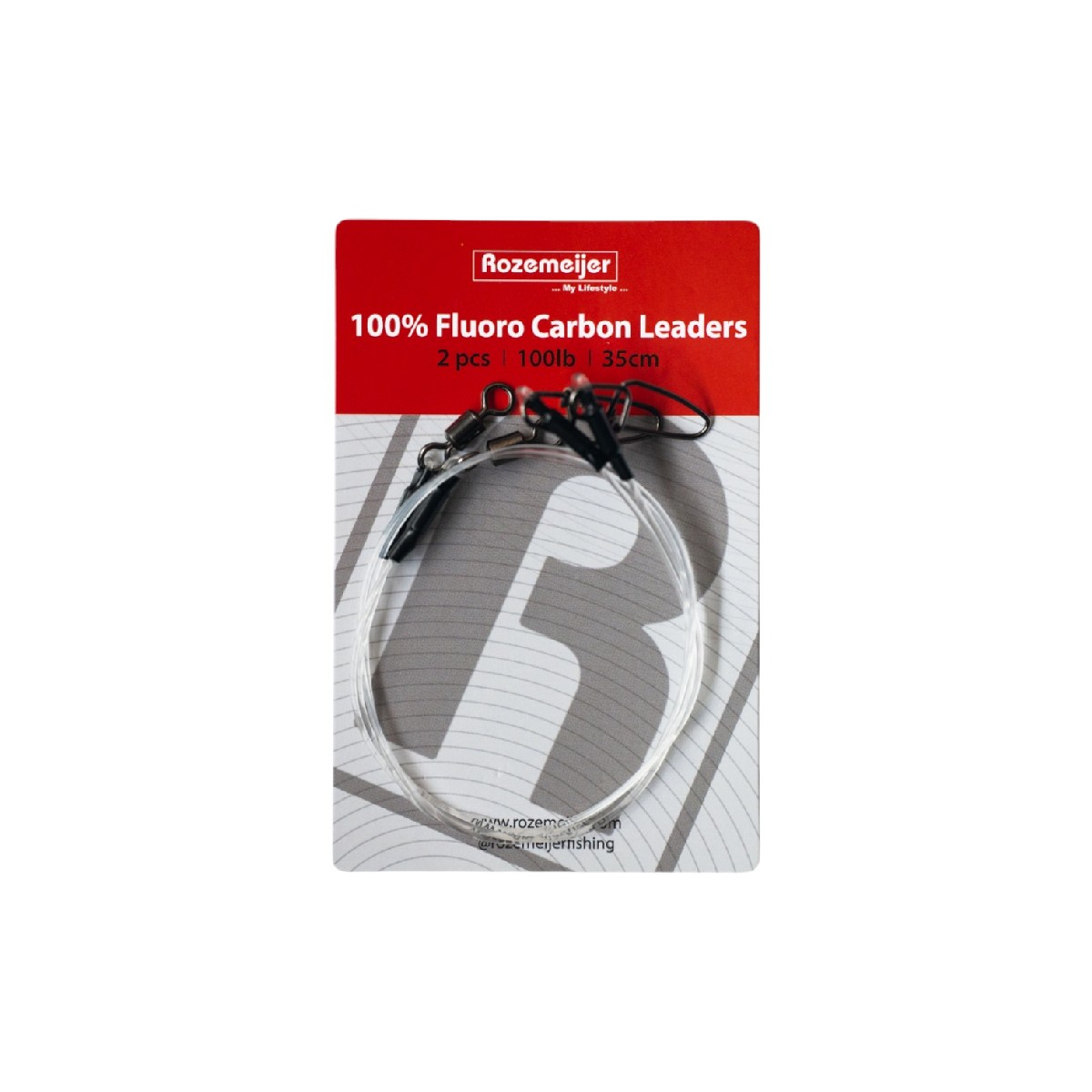Rozemeijer Fluoro Carbon Leaders 35cm 100lb 2pc. Rozemeijer Fluoro Carbon Leaders 35cm 100lb 2pc.
