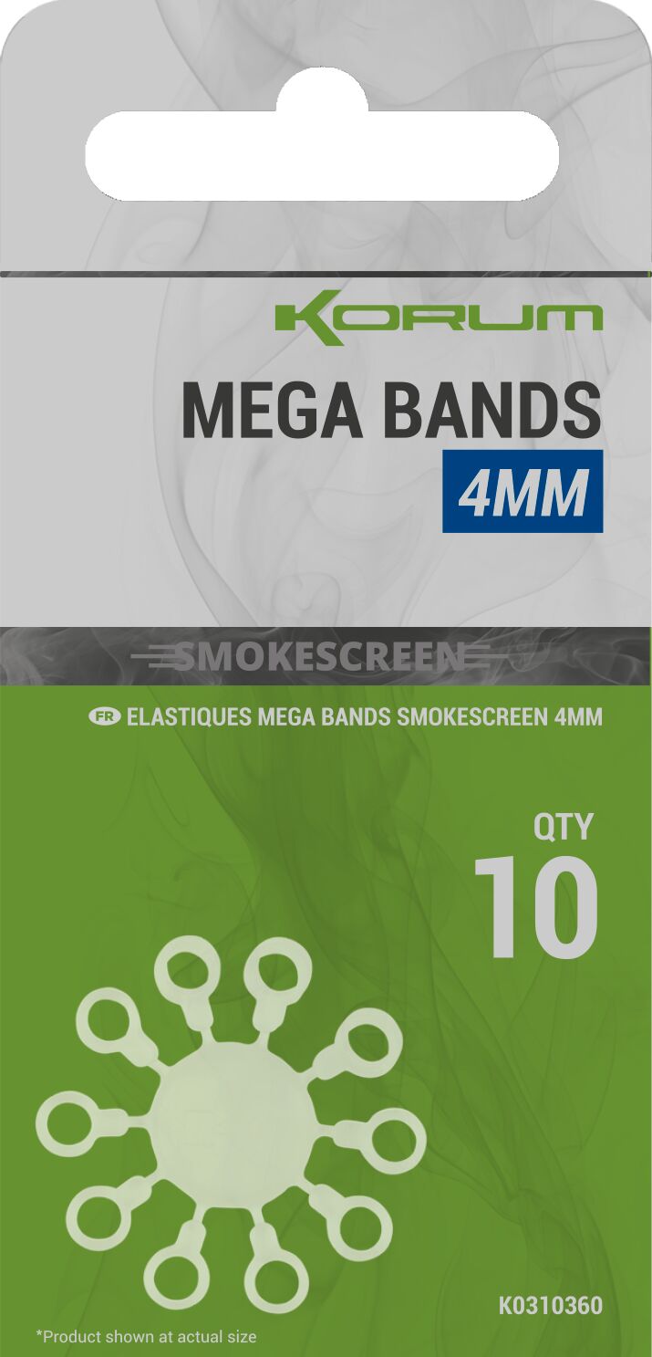 Korum Smokescreen Mega Bands 4mm Korum Smokescreen Mega Bands 4mm
