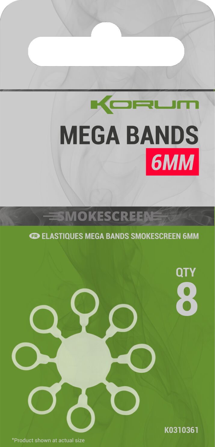 Korum Smokescreen Mega Bands 6mm Korum Smokescreen Mega Bands 6mm