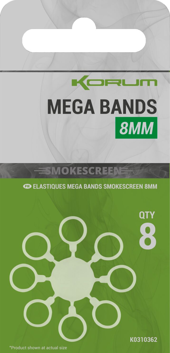 Korum Smokescreen Mega Bands 8mm