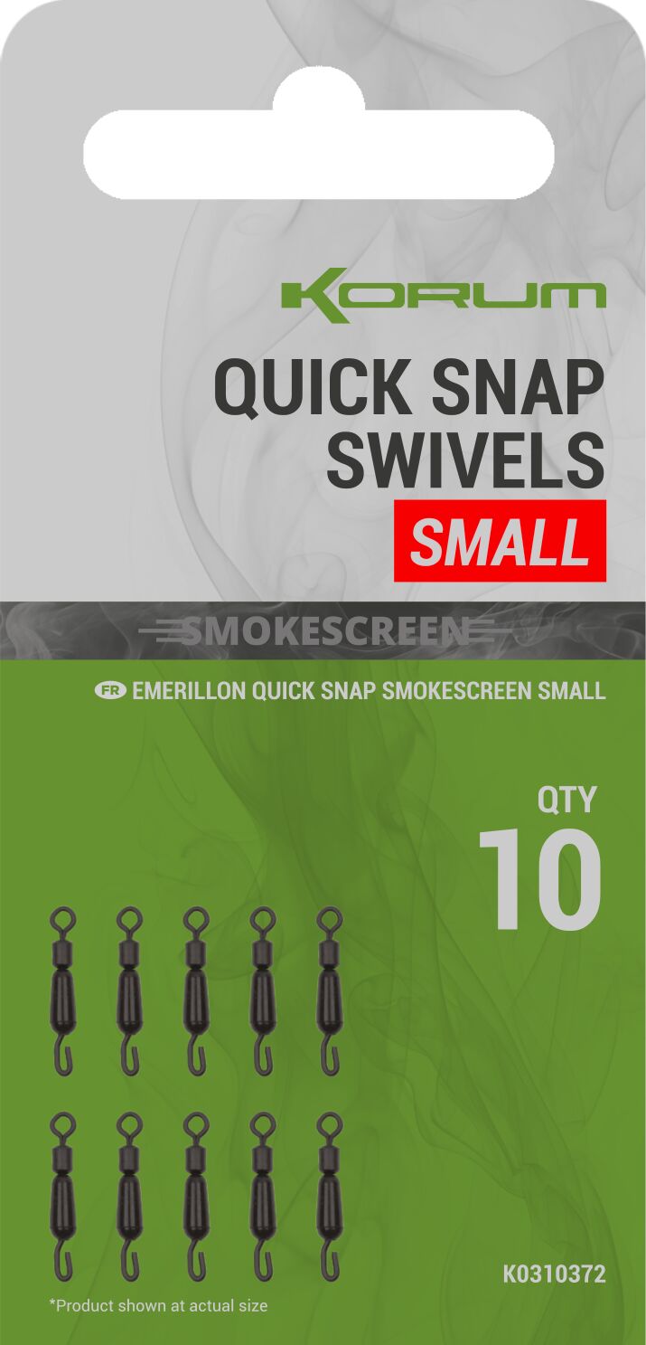 Korum Smokescreen Quick Snap Swivel Small