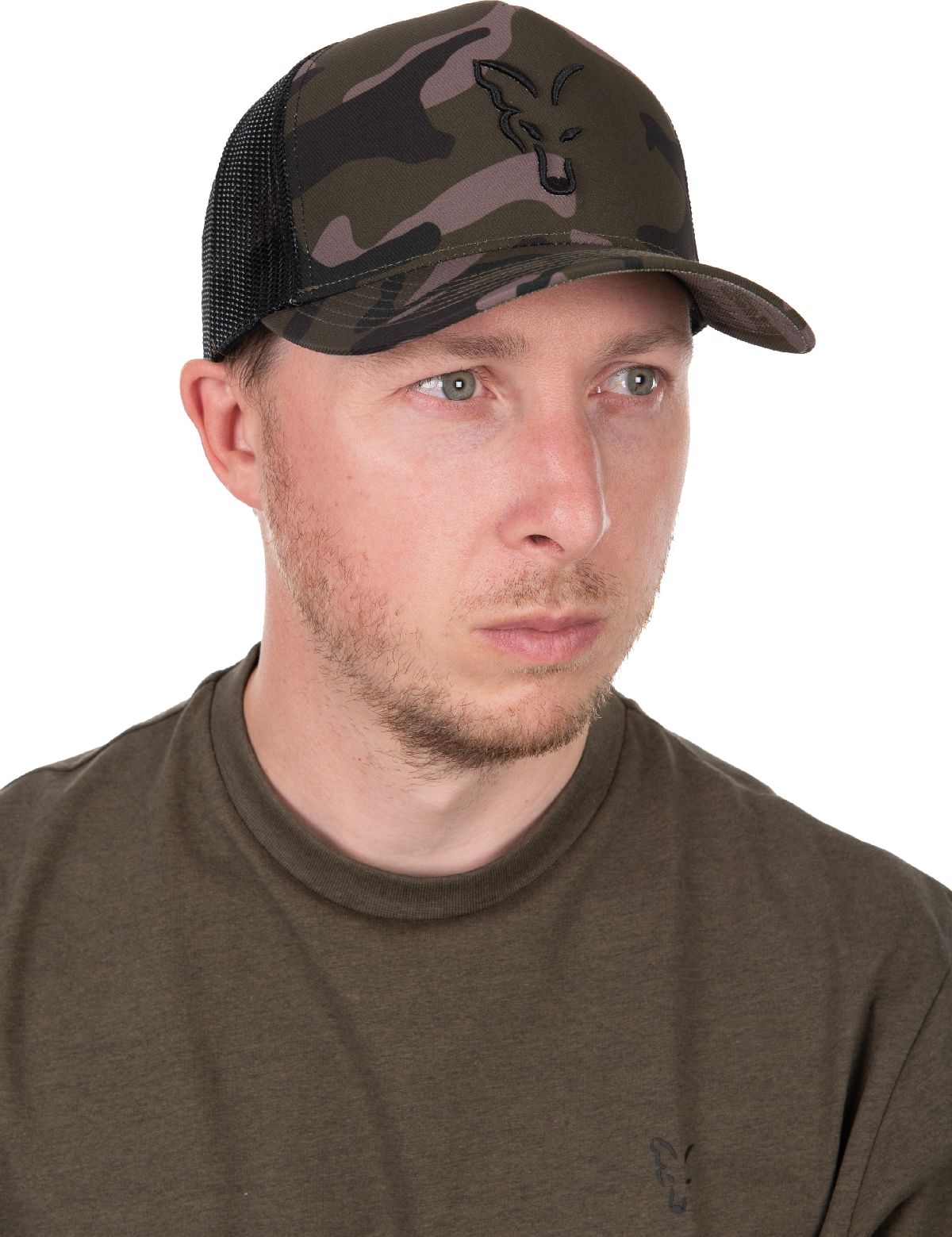 Fox Black Camo Trucker