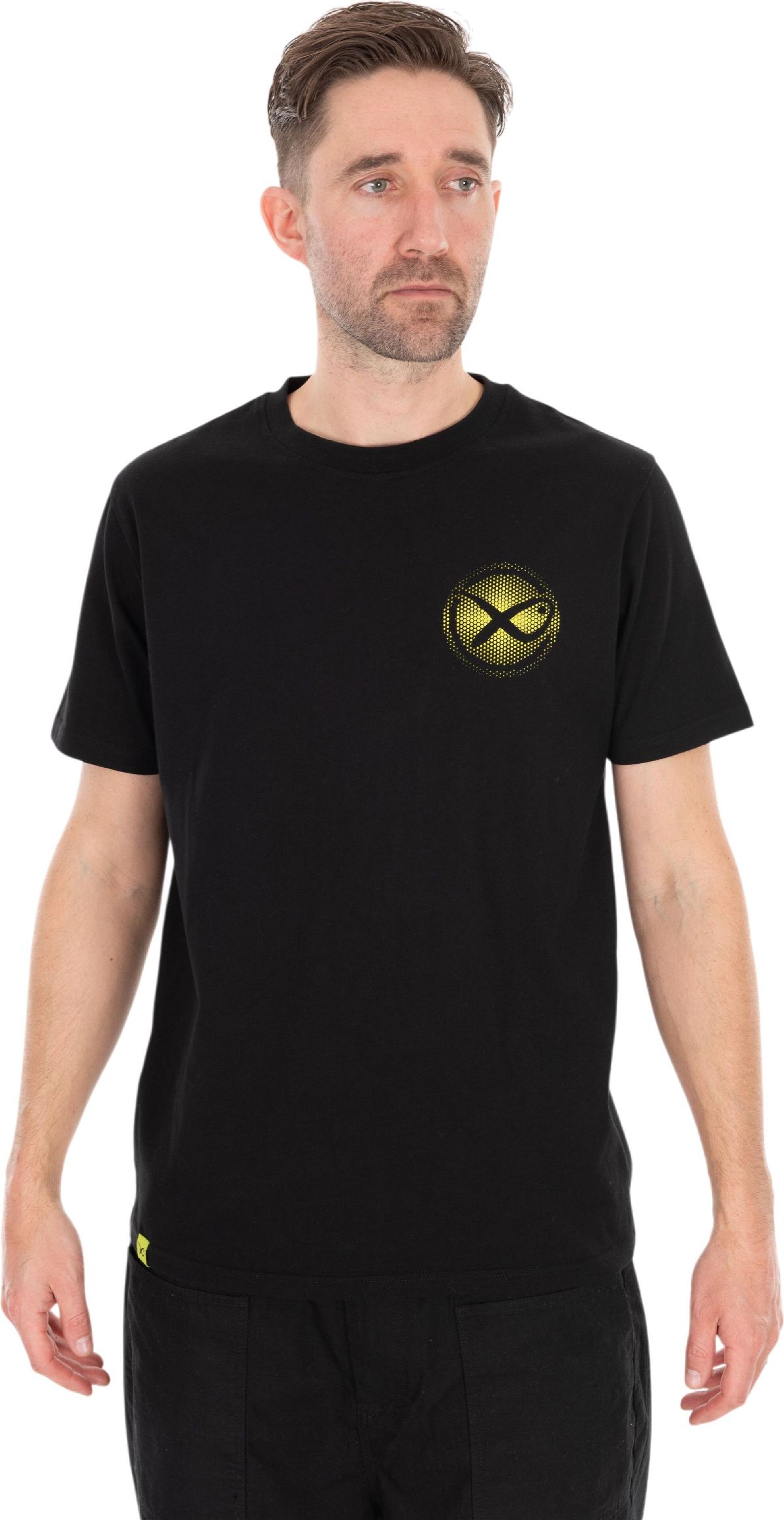 Matrix Large Fade Logo T-Shirt Black & Lime Large