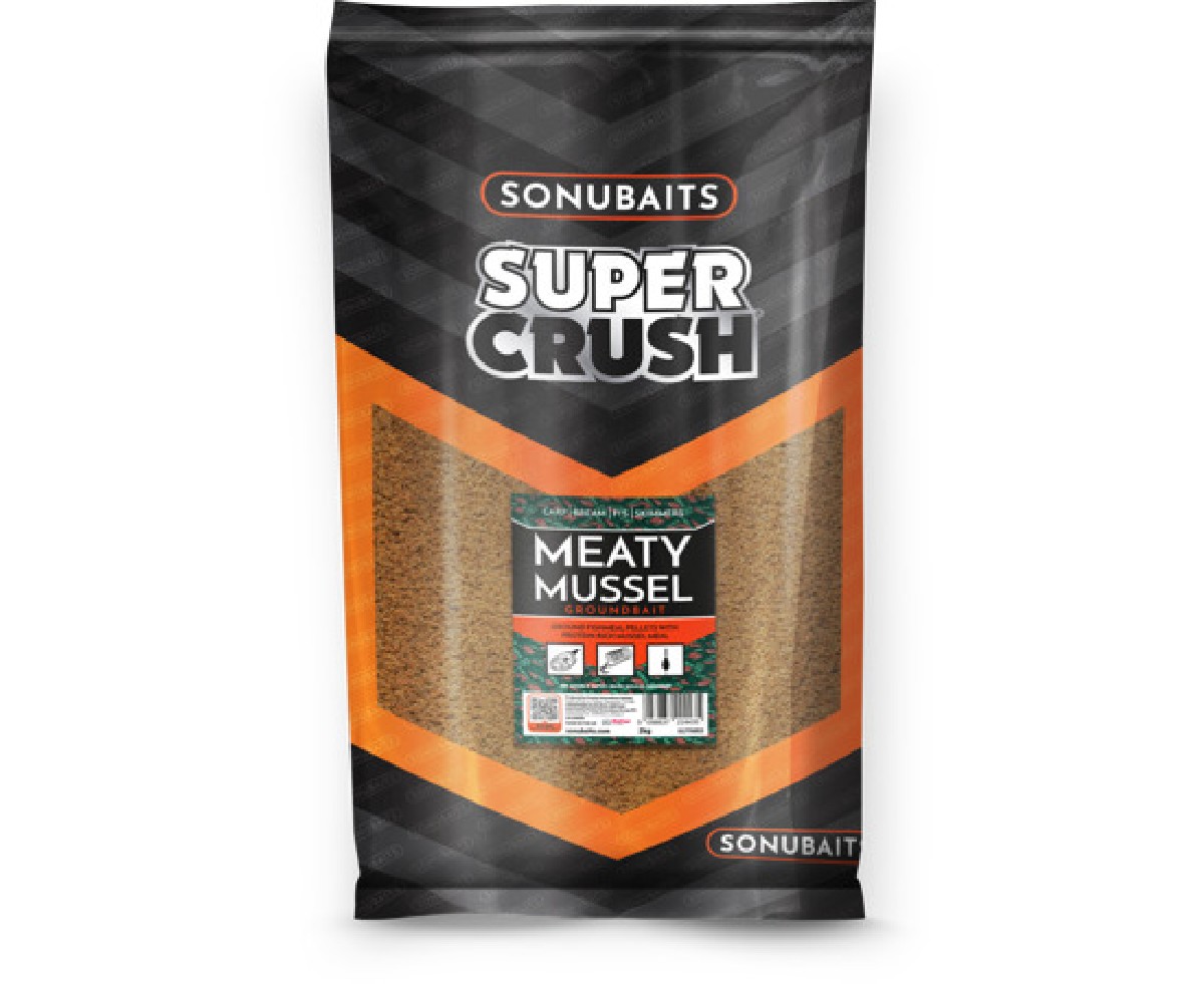 Sonubaits Groundbait Mix Supercrush Meaty Mussel Mix 2kg Sonubaits Groundbait Mix Supercrush Meaty Mussel Mix 2kg