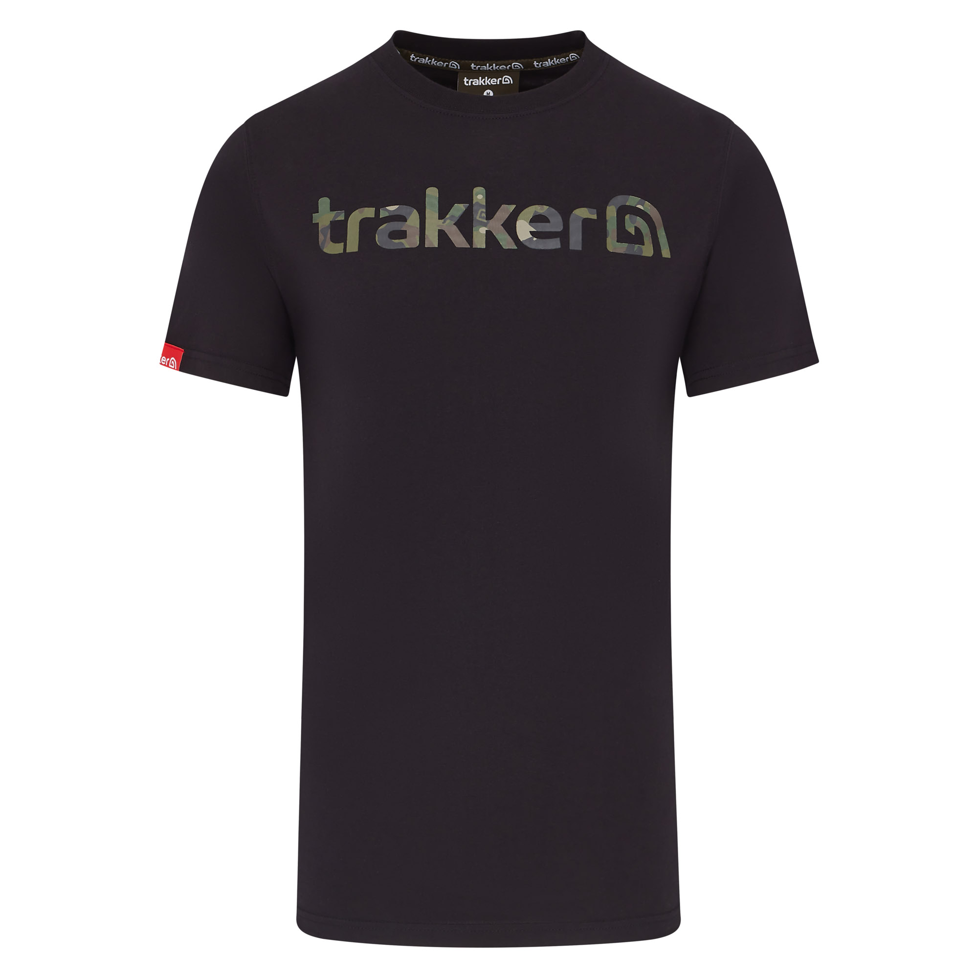 Trakker CR Logo T-Shirt Black Camo Large