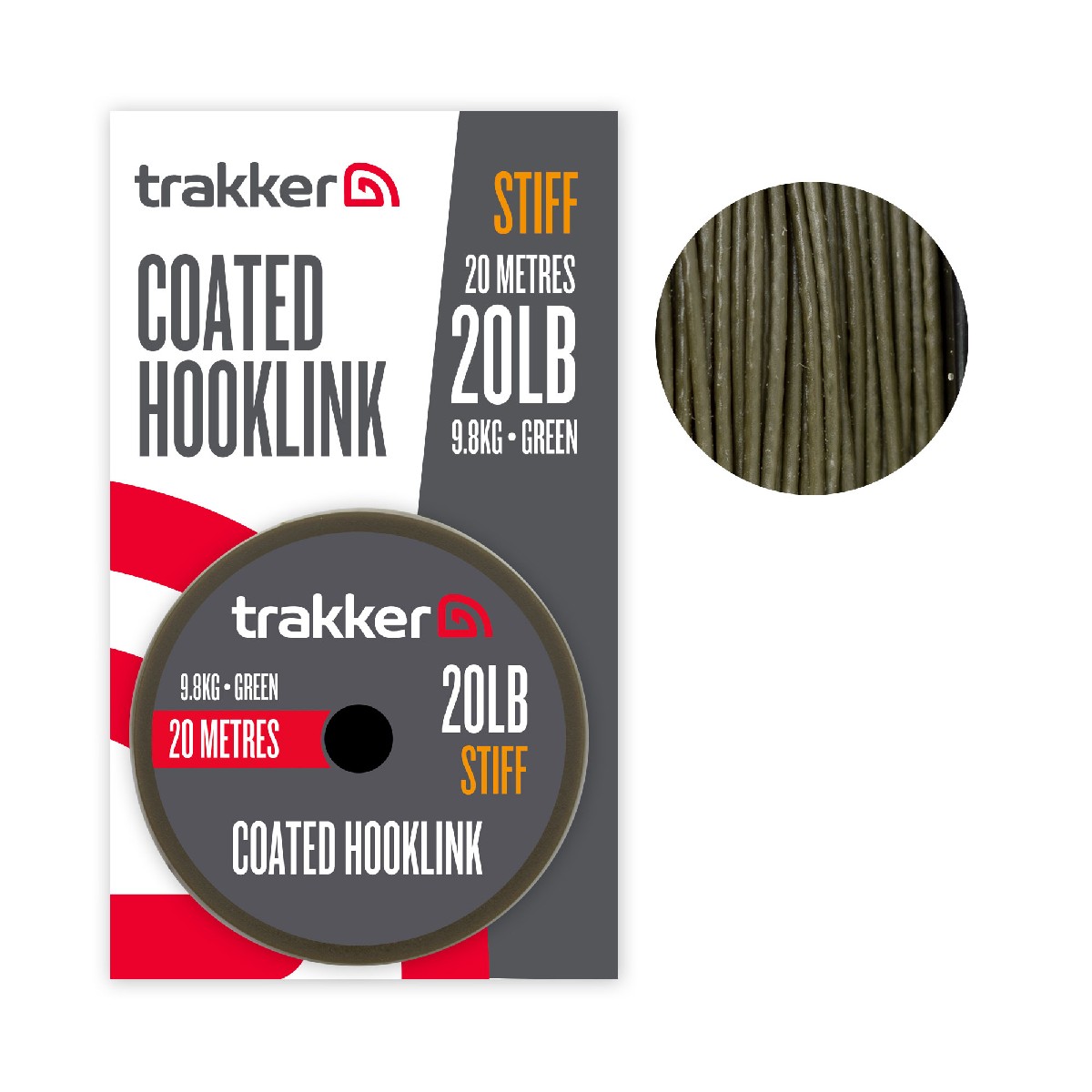 Trakker Stiff Coated Hooklink 20m / 20lb / 9.8kg