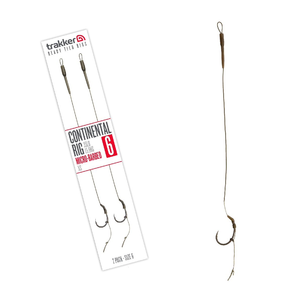 Trakker Continental Rig Micro Barbed Size 6 2pc.