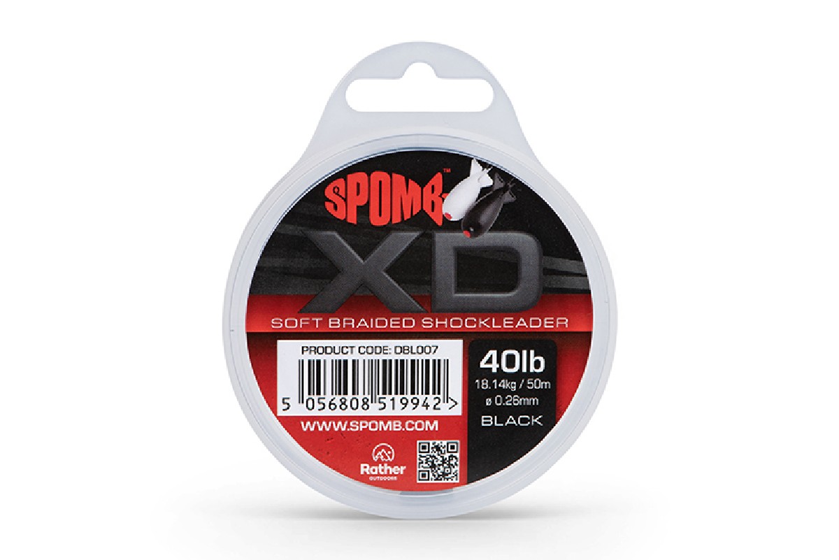 Spomb Braided Leader Black 40lb / 50m