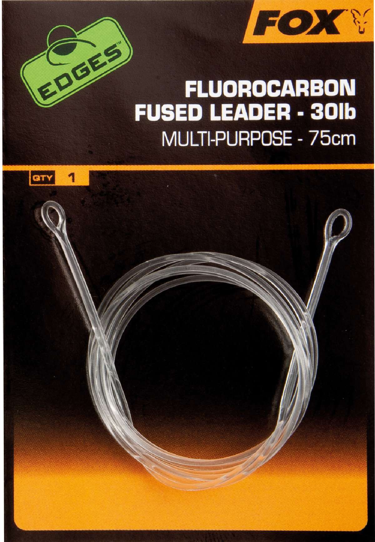 Fox Fluorocarbon Fused Leader 30Lb 75cm No Swivel