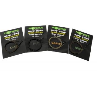 Korda Kamo Leaders 40lb, Maat 8 Ring Wartel 1m Clear