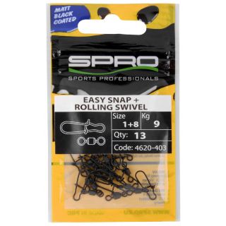 Spro Mb Easy Snap + Rg Swivel 2+6 - 12St.