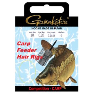 Gamakatsu Bks-3310B Carp Feeder Hair Rigs 70Cm 08-022 mm, 6 st
