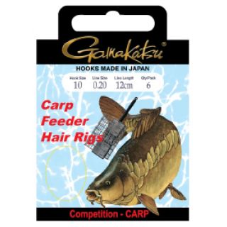 Gamakatsu Bks-3310B Carp Feeder Hair Rigs 70Cm 10-020 mm, 6 st