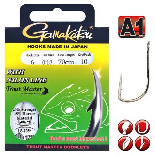 Gamakatsu Trout Master 708N Nylon 120Cm 6 0,18 mm