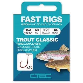 Spro C-Tec Fast Rigs Trout Classic 75cm Size 4 0,25mm