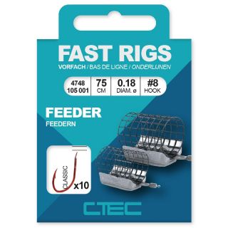 Spro C-Tec Fast Rigs Classic Feeder 75cm Size 12 0,14mm