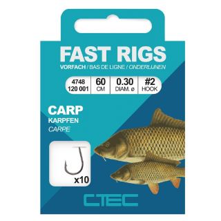 Spro C-Tec Fast Rigs Carp Gold 60cm Size 2 0,30mm